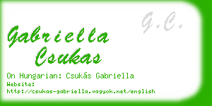 gabriella csukas business card