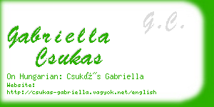 gabriella csukas business card